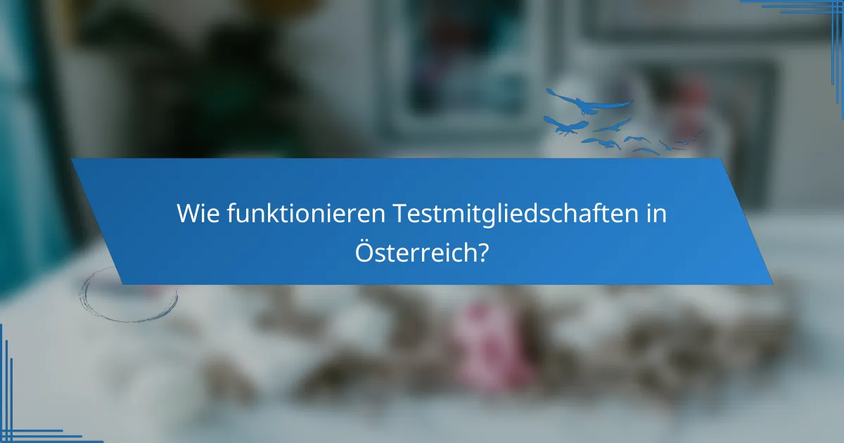 Wie funktionieren Testmitgliedschaften in Österreich?