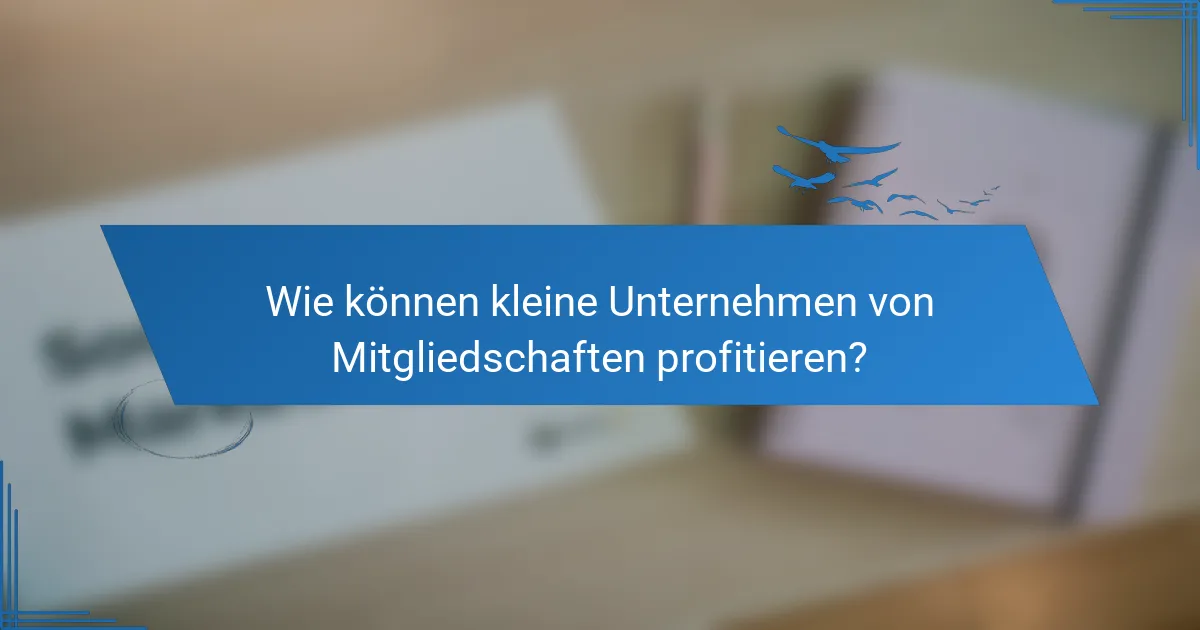 Wie können kleine Unternehmen von Mitgliedschaften profitieren?