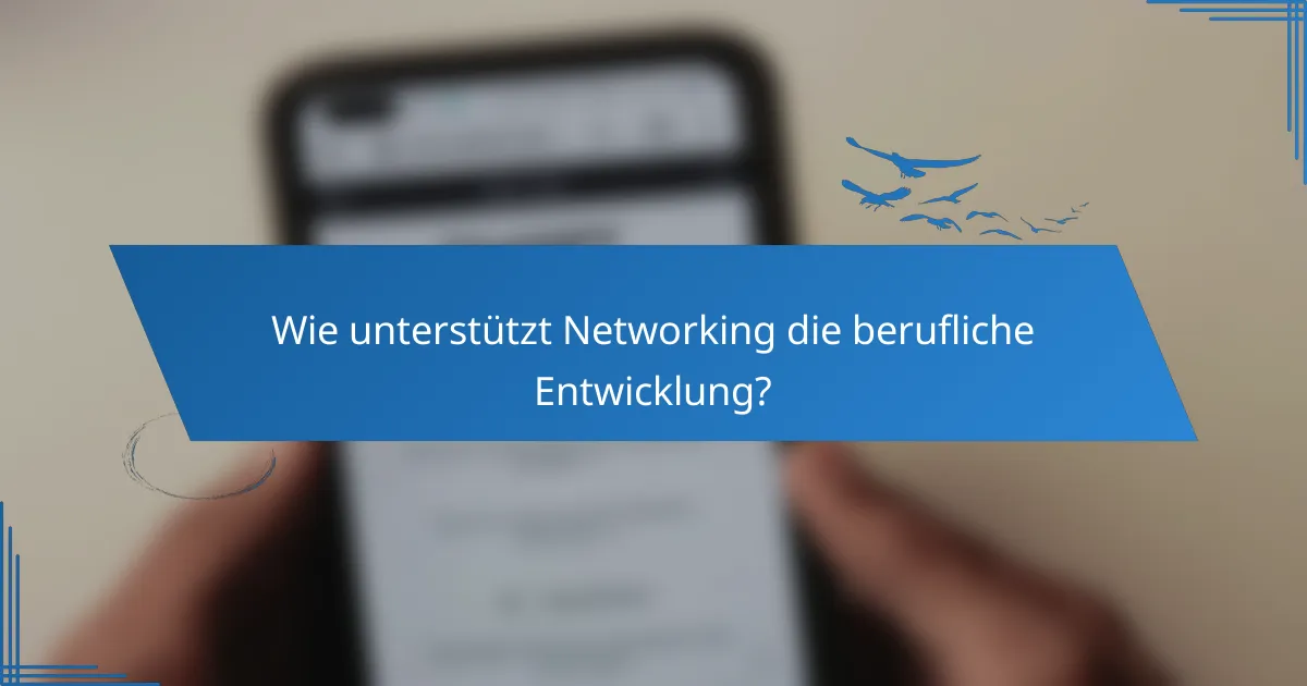 Wie unterstützt Networking die berufliche Entwicklung?