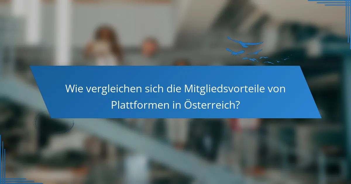 Wie vergleichen sich die Mitgliedsvorteile von Plattformen in Österreich?